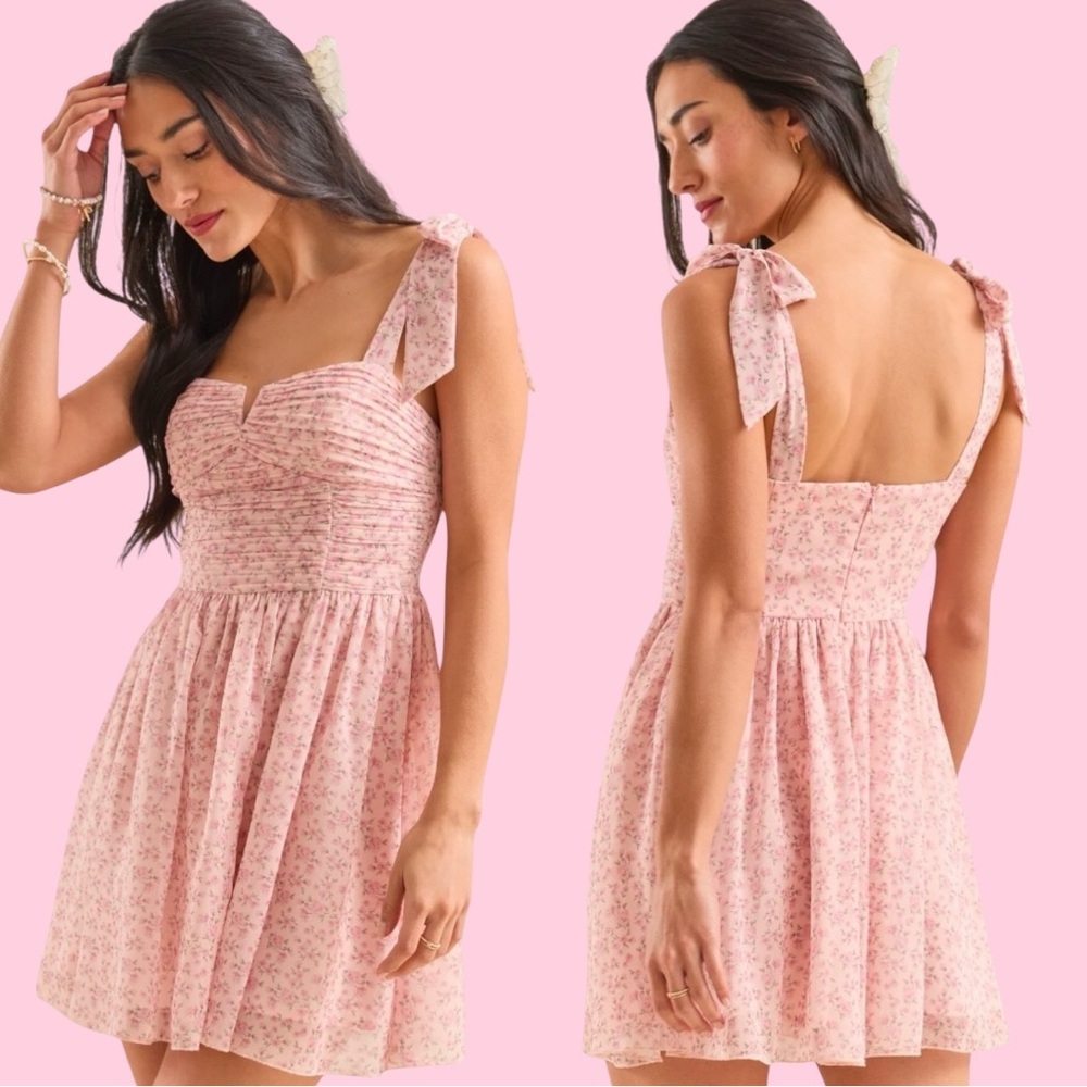NWT Altar’d State Cynthia Shoulder Tie Mini Dress